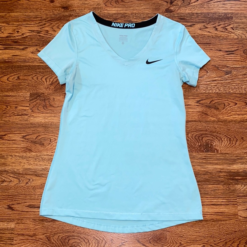 Nike Pro Blue V-Neck Shirt